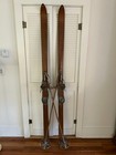 Vintage 1930 s Northland 78  Hickory Wood Skis W original Poles Cabin Decor