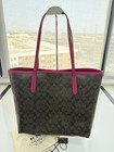 Coach City Tote Brown And Violet