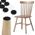 Antrader 1 5 Inch Self-stick Furniture Round Felt Pads 1 5  Dia  Round  Black