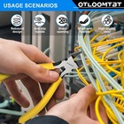 2pcs Wire Cutters Side Cutter Cable 6 5  Heavy Duty Cutting Pliers Carbide Steel