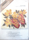 Caron Latch Hook Rug Kit K3157 Floral Butterfly 27 X 20  1979 Usa Fun Fast Easy