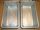2 Vintage Unbranded Aluminum Bread Loaf meatloaf Baking Pans 8 1 2  X 4 1 2 