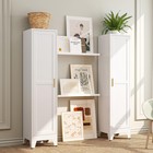 67  Tall Bathroom Storage Cabinet Narrow Metal Freestanding Linen Cabinet