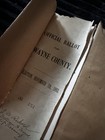 1893 Antique Wayne County Texas Election Ballot Political Very Rare Estate Fresh