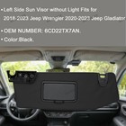 Left Sun Visor W o Light For18-23 Jeepwrangler 20-23 Jeepgladiator 6cd22tx7an