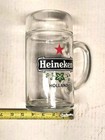 Vintage Heineken Holland Heavy Duty Glass Beer Stein Mug 8   tall 1-liter
