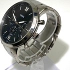 Fossil Fs5384 Chronograph Watch Silver Big Face Quartz Men s Japan Auth 063831
