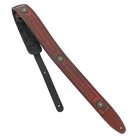 Walker   Williams Ge-104 Antique Mahogany Tooled Padded Strap With Brass Conchos