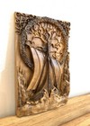 Wooden Carved Viking Ship Tree Of Life  Norse Mythology   Yggdrasil  Drakkar