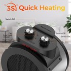 Electric Space Heater With 90  adjustable Angle Fast Safety Heat Home 1500w