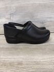 Dansko Womens Professional Comfort Leather Mule Clogs Shoes Black Sz 38  c5 