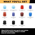 100pcs Car Ac Dust Caps  R12 R134a High   Low Pressure Port Caps   11 Size 