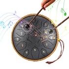 Steel Tongue Drum 15 Notes 12 Inch D-key Panda Balmy Drum Percussion Instrument