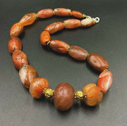 Ancient Indo Tibetan Carnelian Pema Raka Amulet Prayer Old Bead Himalaya Jewelry