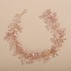  Rhinestones Crystal Hair Vine Headband  Handmade Bridal Hair Accessories Pink