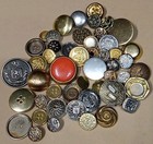 Mixed Lot Of Vintage Metal Buttons