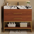 29 9  Modern Bathroom Vanity With Sintered Stone Top   Ceramic Sink