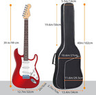 39 Inch Electric Guitar Bag Gig Bag 8mm Padding Backpack Padded Soft