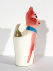 Vintage Norleans Japan Pink Cat Planter Small Mid-century Modern 4 5  Tall