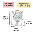Ingenuity Cozy Spot Swing N Go Portable Swing - Removable Toy Bar  6-speed