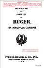 Ruger 44 Magnum Carbine Instructions Parts Owners Gun Manual Fourty Four Mag  44