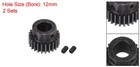 1mod 24t Pinion Gear 12mm Bore 45  Steel Motor Rack Spur Gear With Step  2 Set