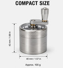 Manual Spice Grinder Hand Crank Stainless Steel Nutmeg Salt Pepper Mill