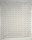 White Baby Girl Heart Blanket Blue Pink Gray Soft Fleece Unbranded Lovey Htf