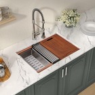 Lordear 27 In  Stainless Steel Single Bowl Undermount Kitchen Sink W  Grid