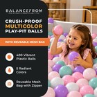 Balancefrom Fitness 2 3  Crush Proof Play Pit Balls W storage Bag  400 Count