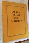 1950 Cadillac Dealer Selling Agreement Contract To Establish Dealership