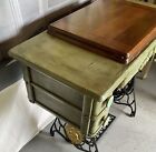 Antique Singer Sewing Machine Repurposed Into  An Accent Table
