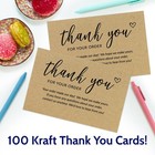 100 Large 4x6 Kraft Thank You Cards  Small Business Supplies For Boutique Sho   