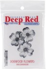 Deep Red Stamps Dogwood Flowers Rubber Cling Stamp