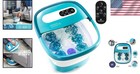 Elegant Foldable Foot Spa With 14 Massage Rollers   Remote Control - Home Spa