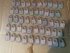 100 Used Vintage Blue Faded Numbered Cattle Tags 1-100 All One Money  Free Ship
