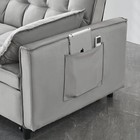 Modern Velvet Loveseat Futon Sofa Couch Pullout Bed  Small Love Seat Lounge Sofa