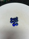 8 Iridescent Cobalt Blue Glass Marbles