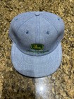 John Deere Gray Adjustable Snapback Hat Cap Embroidered Logo Agriculture Theme