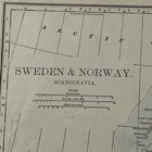 Antique 1889  2 Piece  Map Of Sweden   Norway 14   x11    Each 