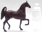 Hartland Plastic Mahogany Horse Woodcut Gaited Saddlebred 9  Stallion Vtg