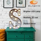Led Marquee Light Up Letters Industrial Vintage Style Lighted Rust    