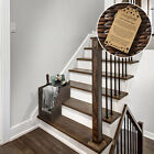 Stair Step Basket W  Handles  Woven Wicker Hyacinth Staircase Storage Organizer