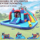 Giant Inflatable Water Double Slide Bounce House  Splash Pool W water Cannon    