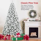 4ft Snow Flocked Artificial Christmas Tree 233 Branch Tips Metal Stand Unlit