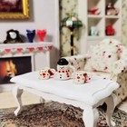 3pcs Dollhouse Miniature 1 12 Scale China Set Mug Coffee Cups Christmas Teapot