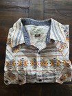 Cody James Men s L Cotton Western Geometric Long Sleeve Button-up Shirt Pockets