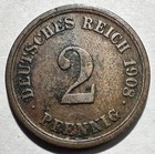 1908-f Germany Empire 2 Pfennig  Vf- Better Date
