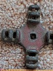 Vintage Cast Iron Faucet Spigot Valve Handle Propeller Style Steam Punk Red 2 5 
