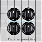 Whirlpool Range stove oven Control Knob Kit 12200035